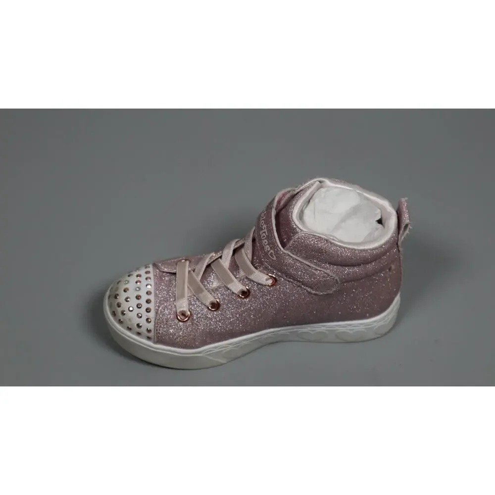 Skechers Twinkle Toes Girls Heart Steps Sneakers Rose Gold Size 12.5 Little Kid